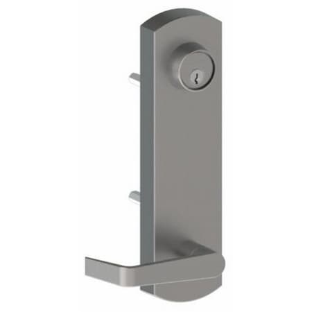 Patioplus Cylinder Escutcheon Outside Exit Device Trim with Withnell Lever, No. 122823 Satin Chrome PA1636442